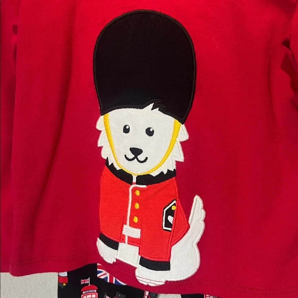 Gymboree Girl’s London Calling Scotty Dog Phone Booth Leggings Set Size 3T